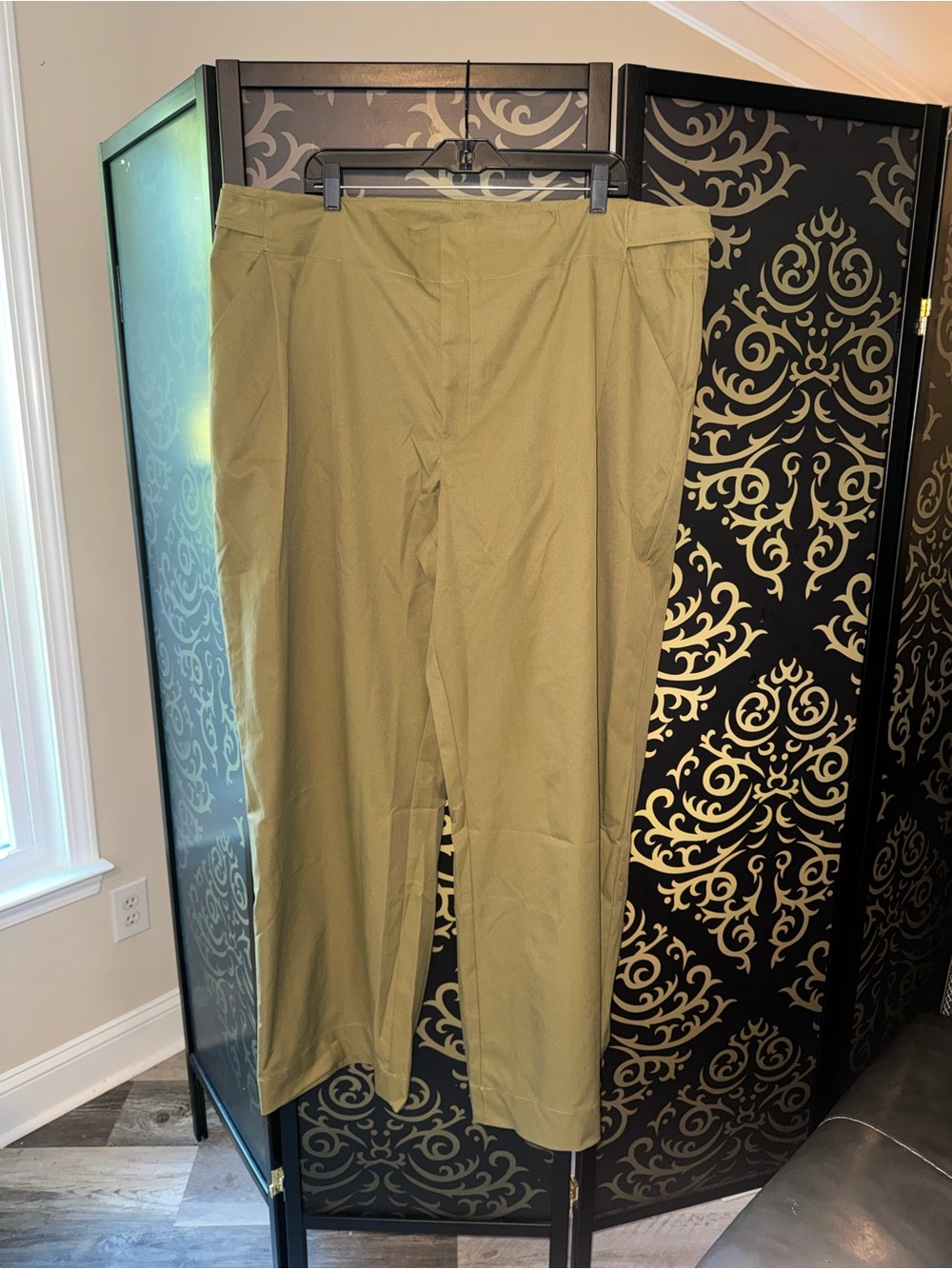 Fashion Nova Olive Green High-Rise Trousers